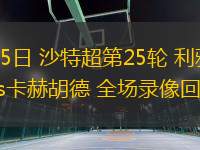 03月15日 沙特超第25輪 利雅得勝利vs卡赫胡德 全場(chǎng)錄像回放